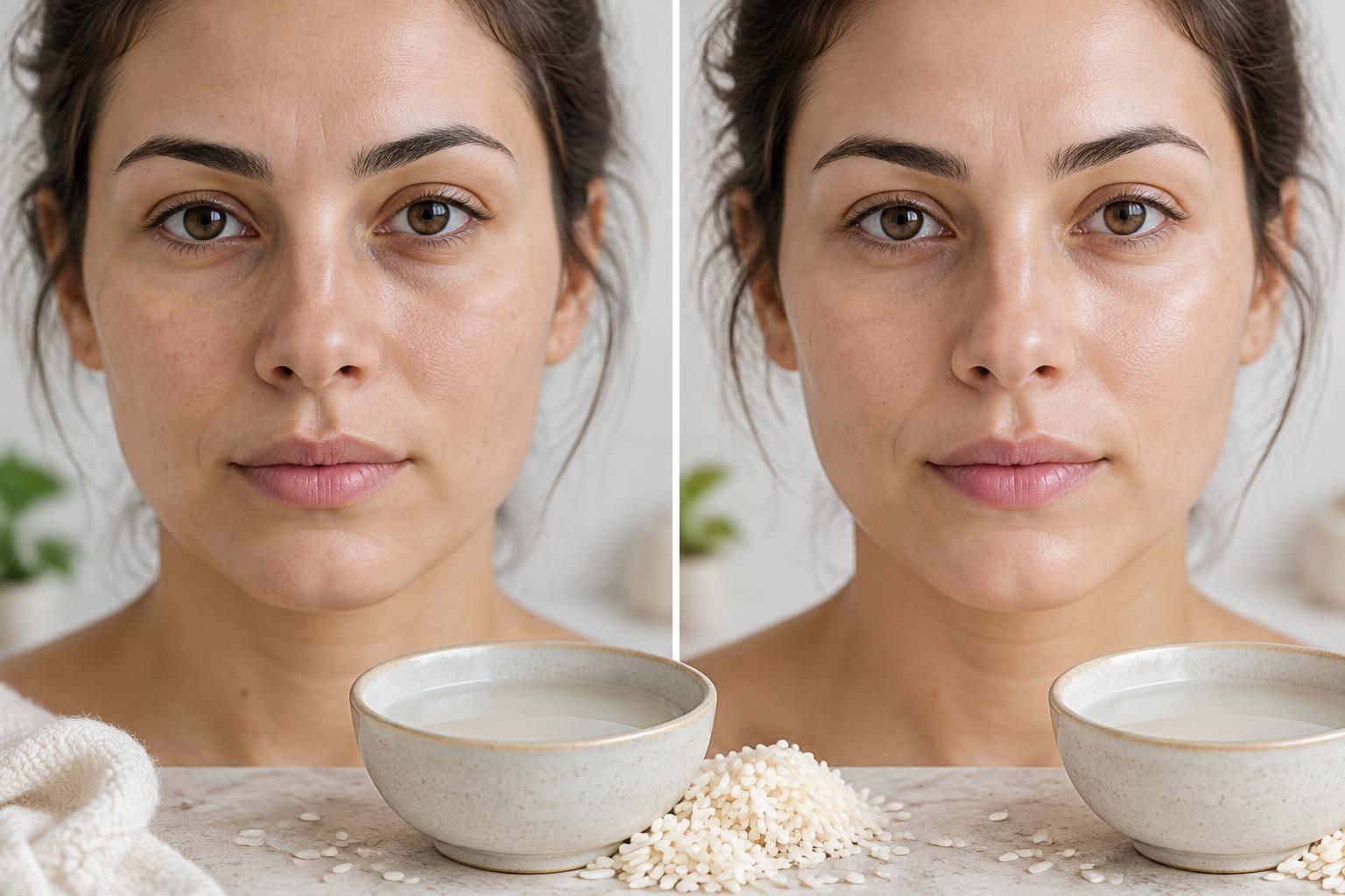 Eau de riz sur le visage : quels résultats attendre avant et après ?
