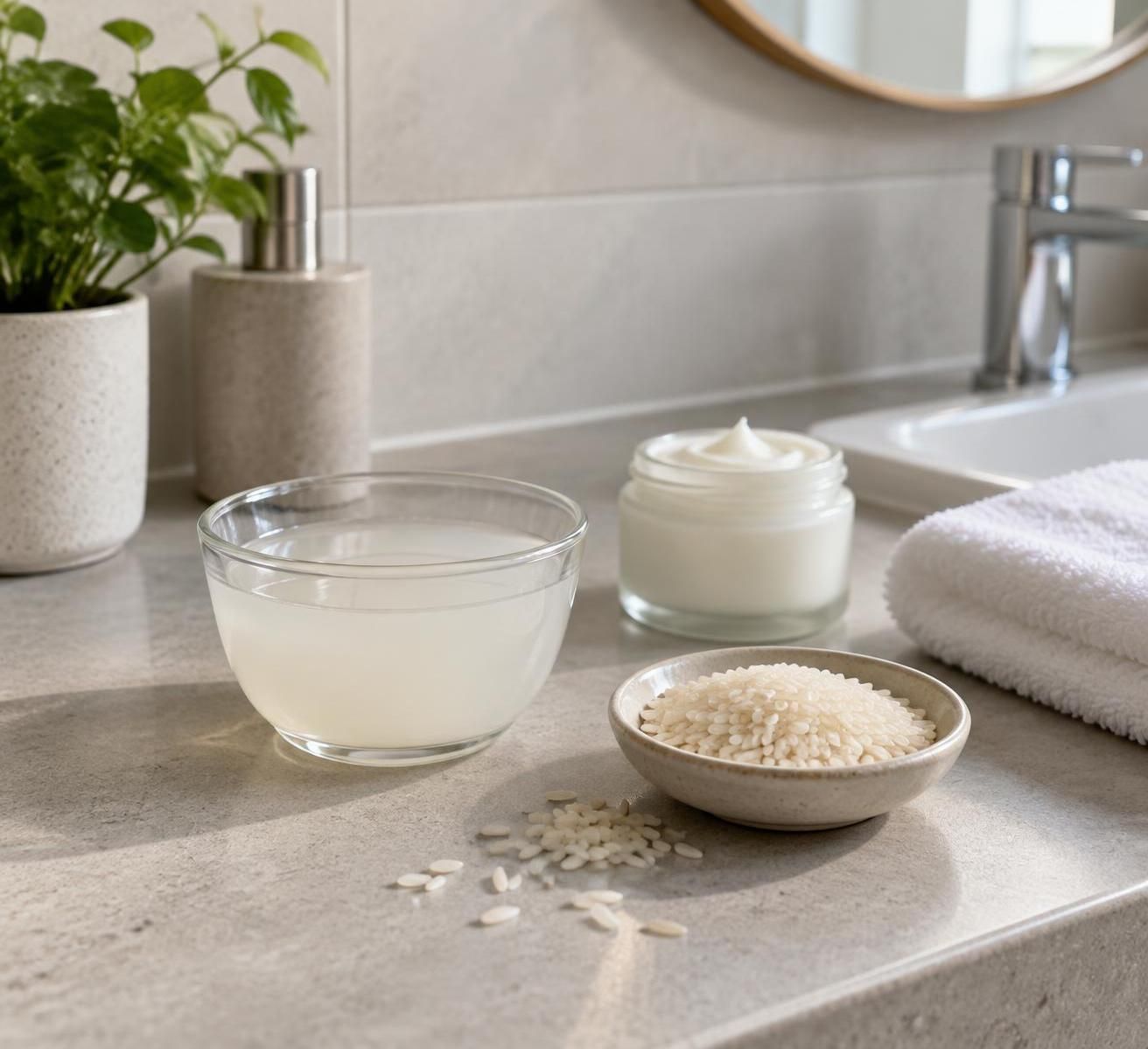 eau de riz sur le visage : découvrez les résultats possibles avant et après, ses bienfaits pour la peau et les précautions à connaître.